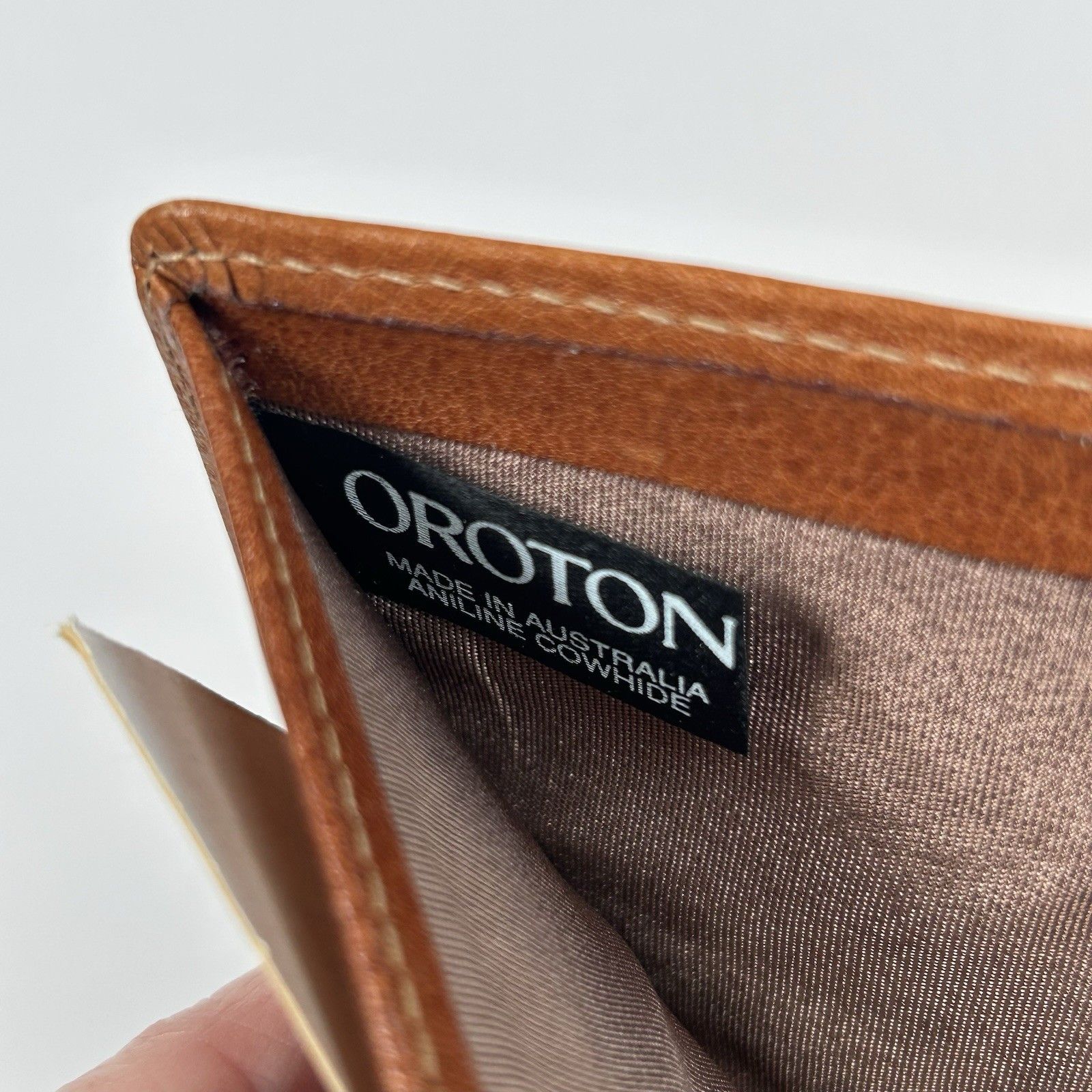 Vintage Oroton Nos Cafe Passport Leather Travel Wallet Aniline Cowhide Australia — image 8 of 8